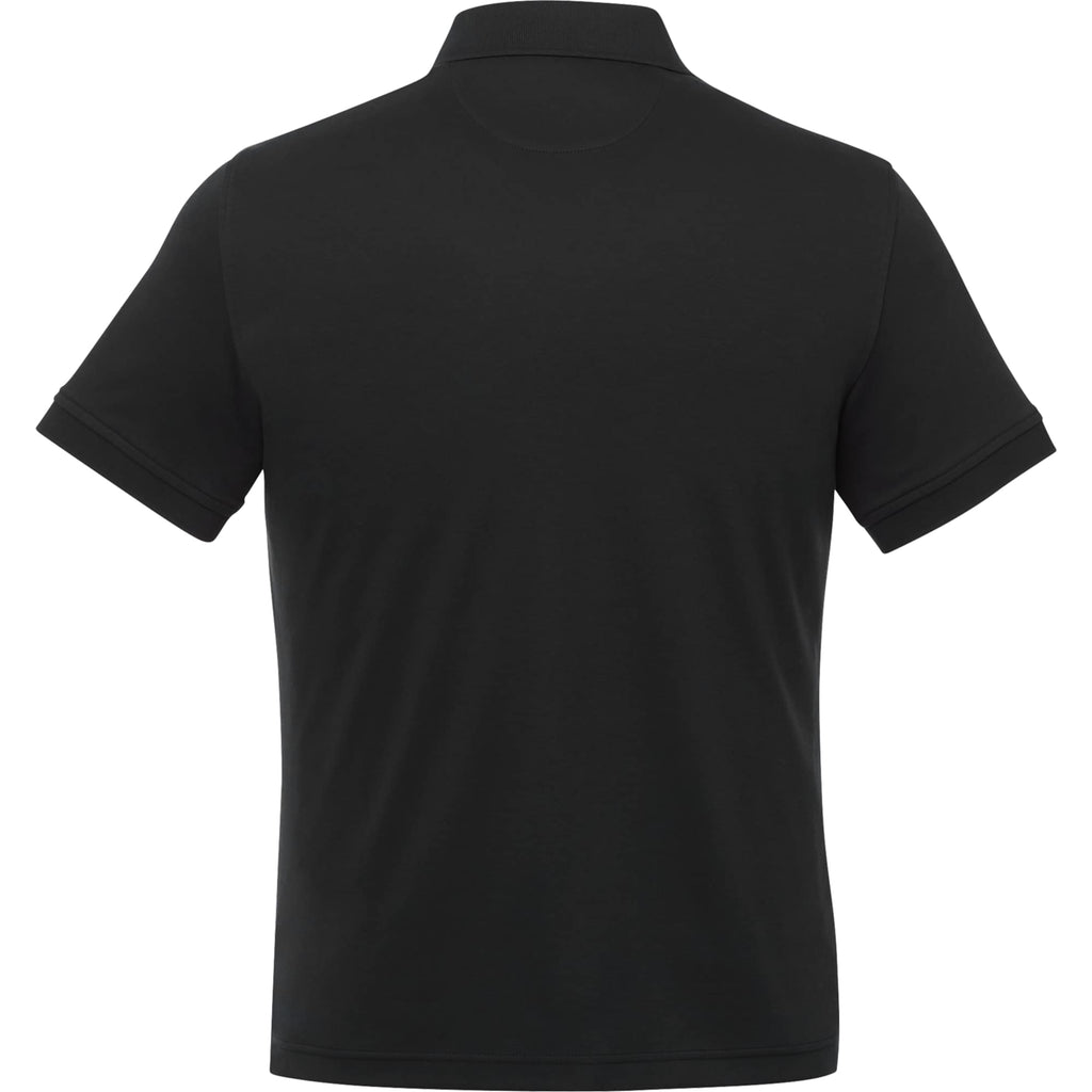 UNTUCKit Damaschino Wrinkle-Free Polo for Men Embroidery - Black - Back