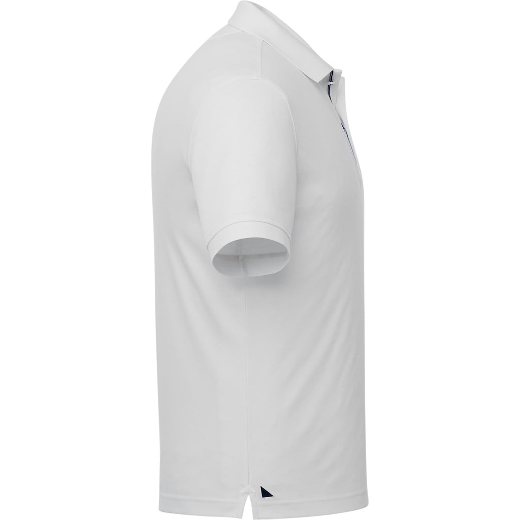 UNTUCKit Damaschino Wrinkle-Free Polo for Men Embroidery - White - Right Side
