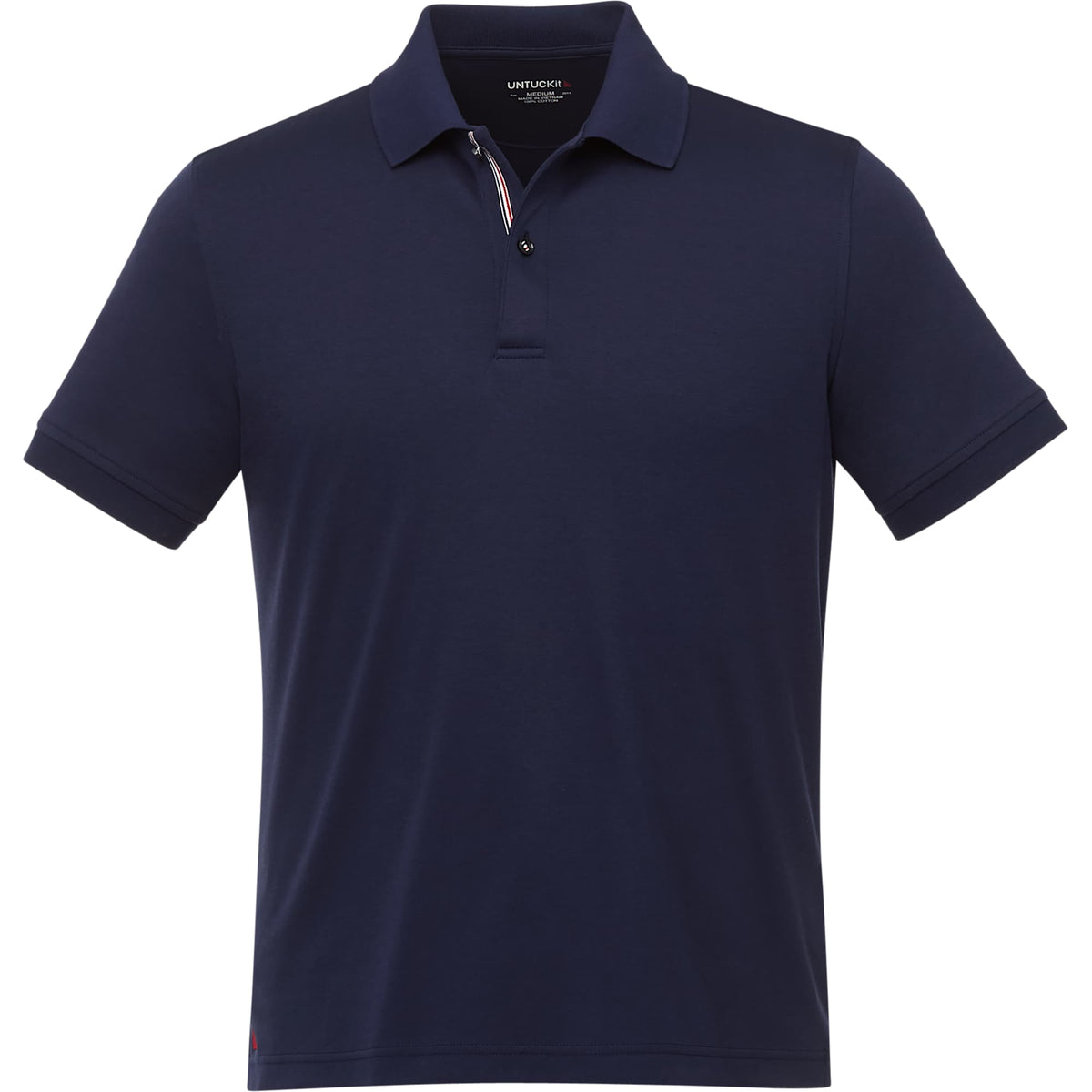 UNTUCKit Damaschino Wrinkle-Free Polo for Men Transfer - Navy - Front