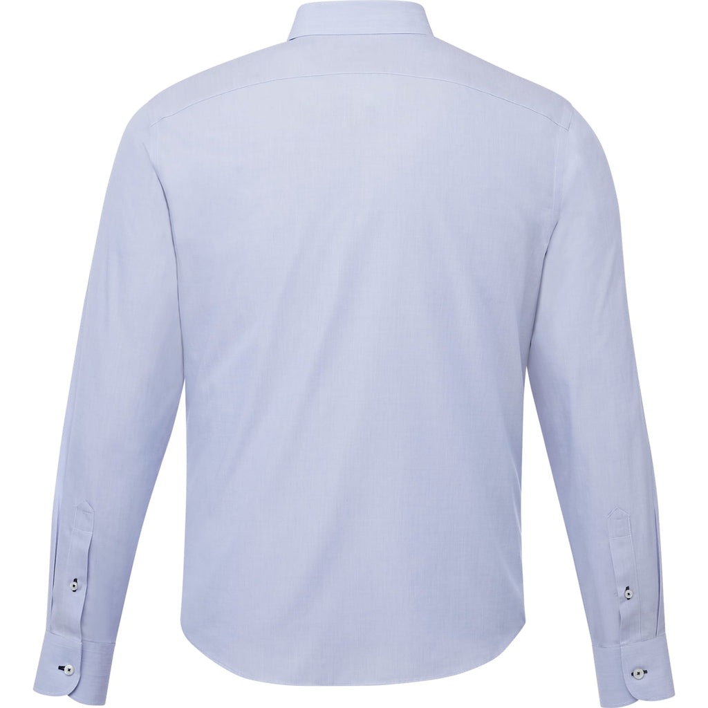 UNTUCKit Hillside Select Wrinkle Free Shirt in Blue for Men Embroidery - UNTUCKit Blue - Back