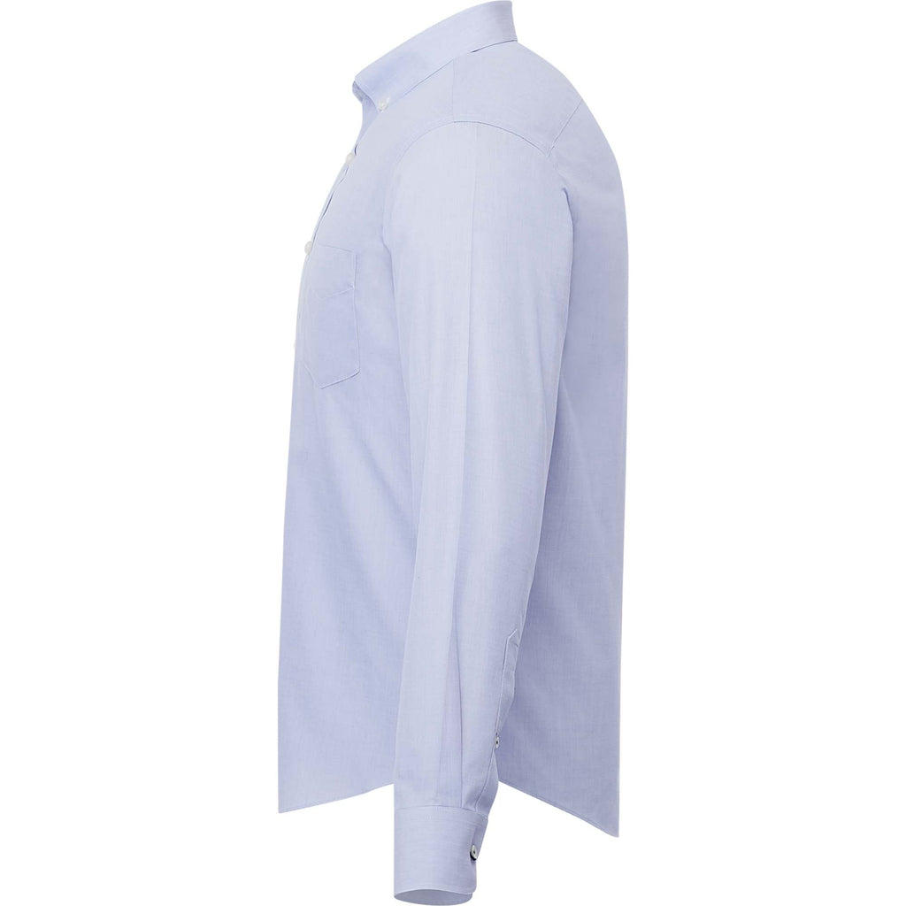UNTUCKit Hillside Select Wrinkle Free Shirt in Blue for Men Embroidery - UNTUCKit Blue - Left Side