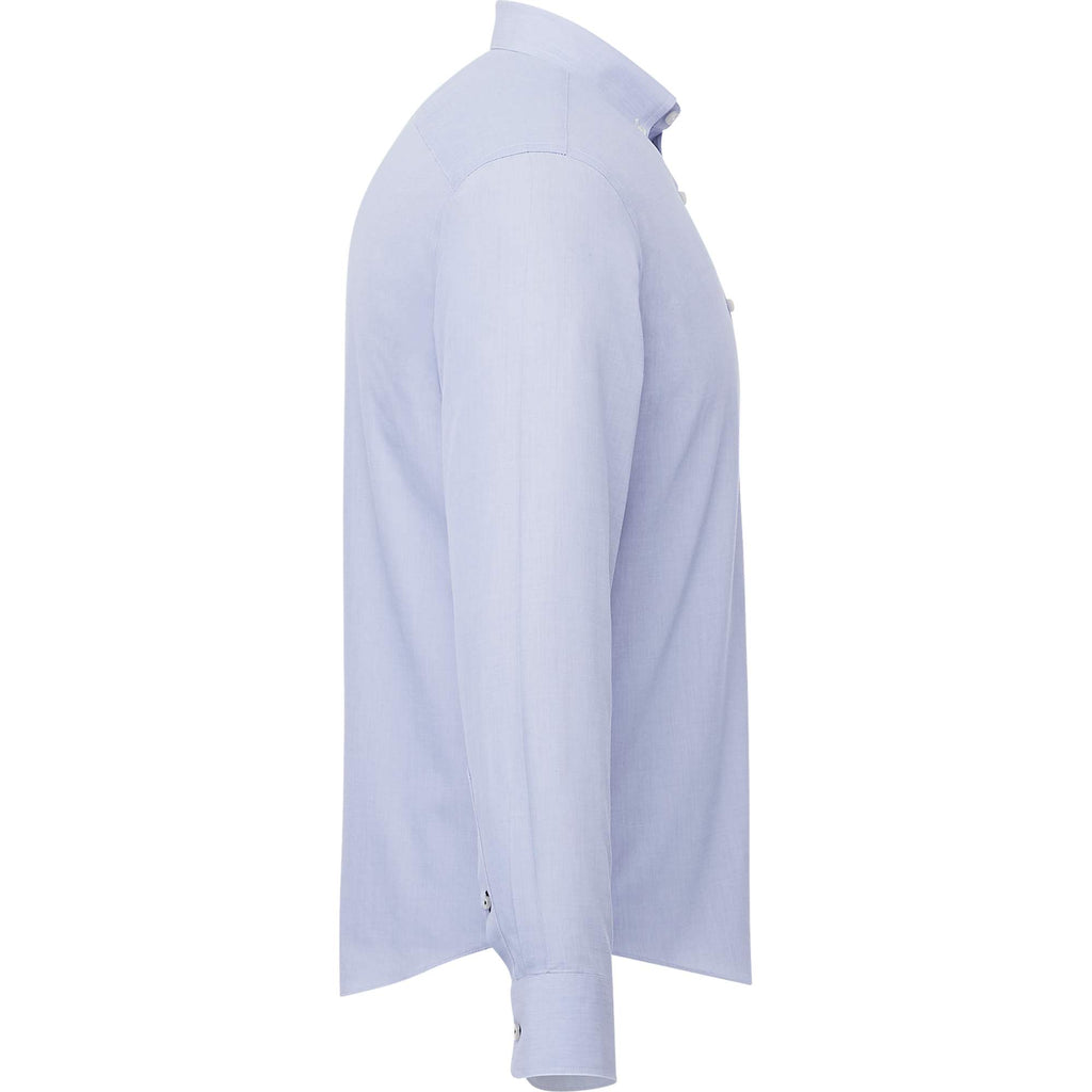 UNTUCKit Hillside Select Wrinkle Free Shirt in Blue for Men Embroidery - UNTUCKit Blue - Right Side