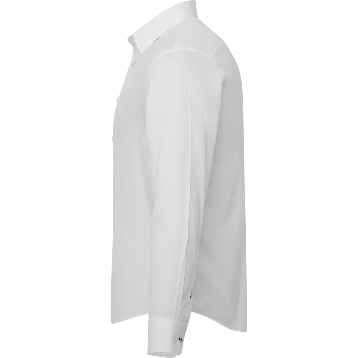 UNTUCKit Las Cases Slim Fit Wrinkle Free Shirt for Men Embroidery - White - Left Side
