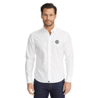 UNTUCKit Las Cases Slim Fit Wrinkle Free Shirt for Men Embroidery - White - On Model Front