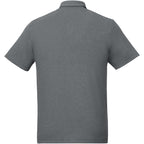 UNTUCKit Performance Knit Polo for Men Embroidery - Medium Heather Grey - Back