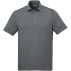 UNTUCKit Performance Knit Polo for Men Embroidery - Medium Heather Grey - Front