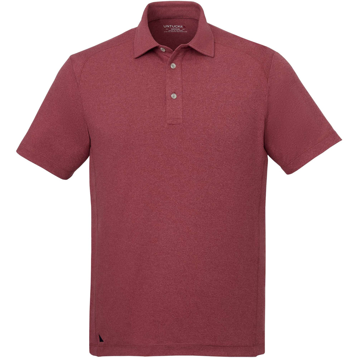 UNTUCKit Performance Knit Polo for Men Embroidery - Red - Front