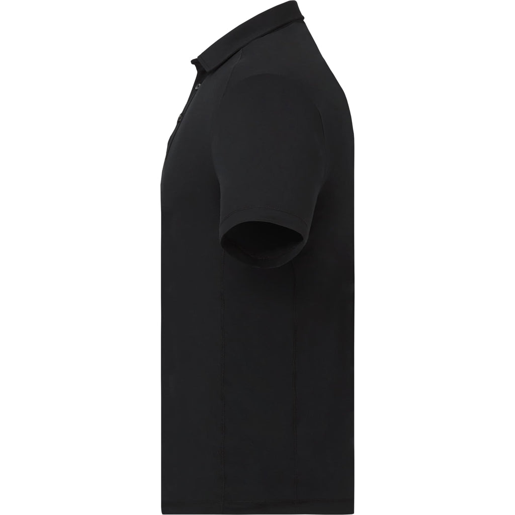 UNTUCKit Performance Knit Polo for Men Transfer - Black - Left Side