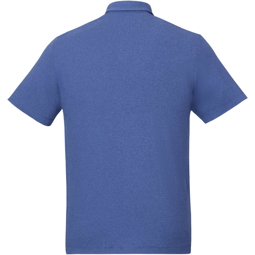 UNTUCKit Performance Knit Polo for Men Transfer - China Blue - Back