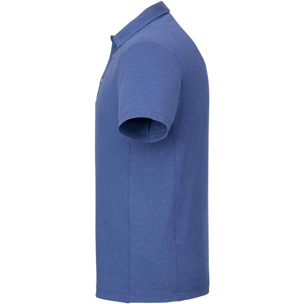 UNTUCKit Performance Knit Polo for Men Transfer - China Blue - Left Side