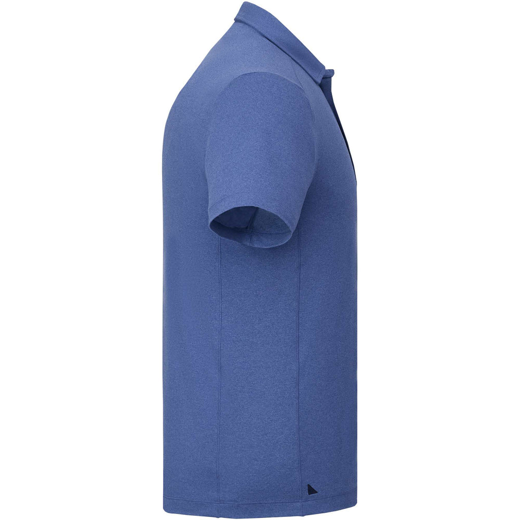 UNTUCKit Performance Knit Polo for Men Transfer - China Blue - Right Side