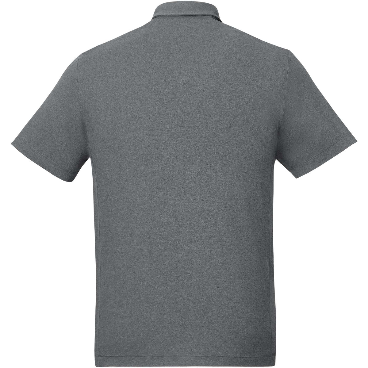 UNTUCKit Performance Knit Polo for Men Transfer - Medium Heather Grey - Back