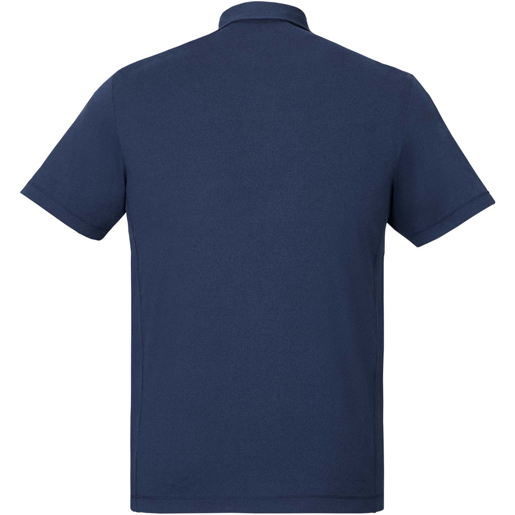 UNTUCKit Performance Knit Polo for Men Transfer - Navy - Back
