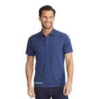 UNTUCKit Performance Knit Polo for Men Transfer - Navy - Front On Model 2