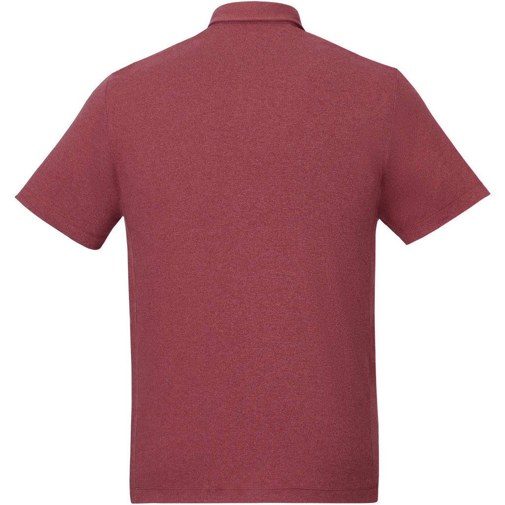 UNTUCKit Performance Knit Polo for Men Transfer - Red - Back