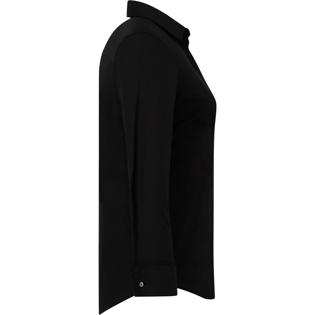UNTUCKit Tracey Shirt with French Cuffs for Women Embroidery - Black - Right Side