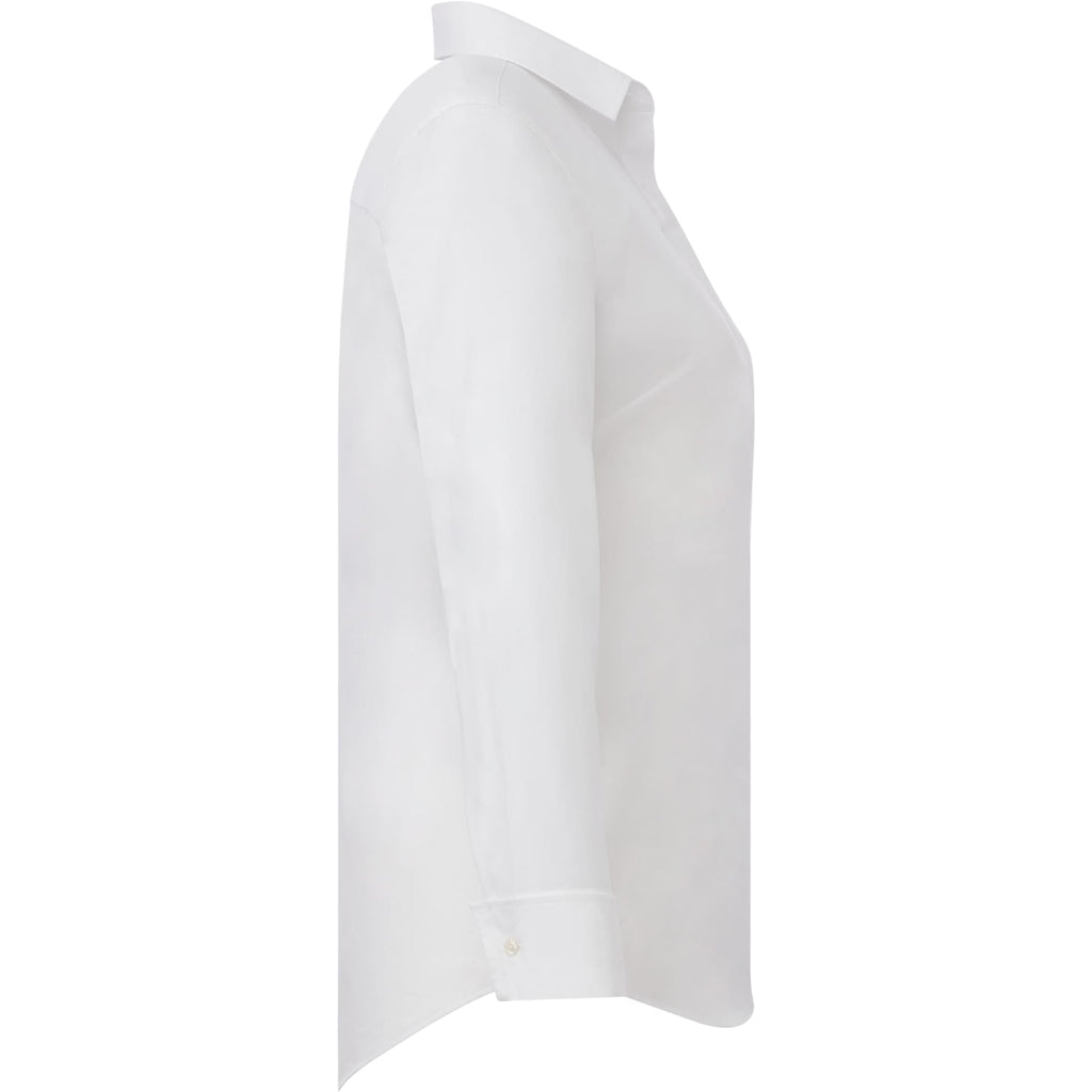 UNTUCKit Tracey Shirt with French Cuffs for Women Embroidery - White - Right Side