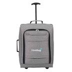 Upright Luggage in 600D Polyester, 20 Inch Transfer - Graphite - Front