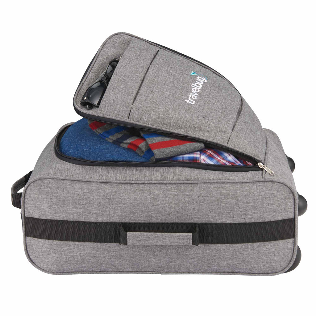 Upright Luggage in 600D Polyester, 20 Inch Transfer - Graphite - Photo