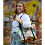 Urban Clear PVC Tote with Zip Closure - Black - Lifestyle