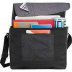 Urban Laptop Messenger with Vertical Front Zip, 15 Inches - Graphite - Front 3