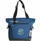Urban Passage Business Travel Tote with Zip Top - Blue - Front
