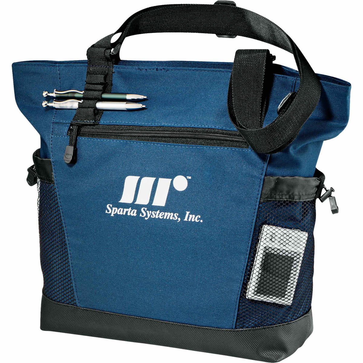 Urban Passage Business Travel Tote with Zip Top - Blue - Photo