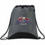 Urban PolyCanvas Drawstring Bag with Earbud Port Embroidery - Graphite - Front