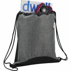 Urban PolyCanvas Drawstring Bag with Earbud Port Full Color - Graphite - Photo 2
