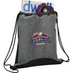 Urban PolyCanvas Drawstring Bag with Earbud Port Full Color - Graphite - Photo