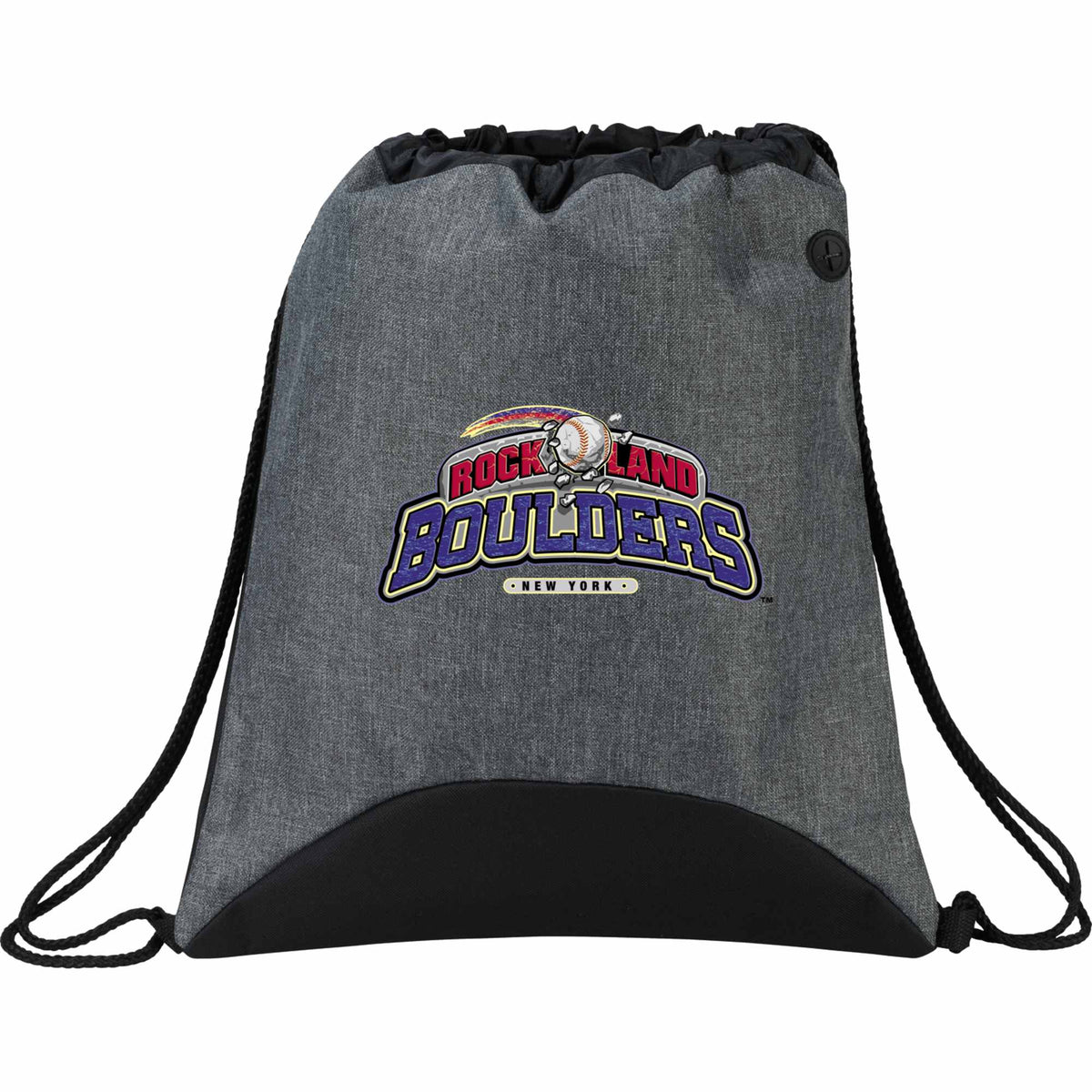 Urban PolyCanvas Drawstring Bag with Earbud Port - Graphite - Front