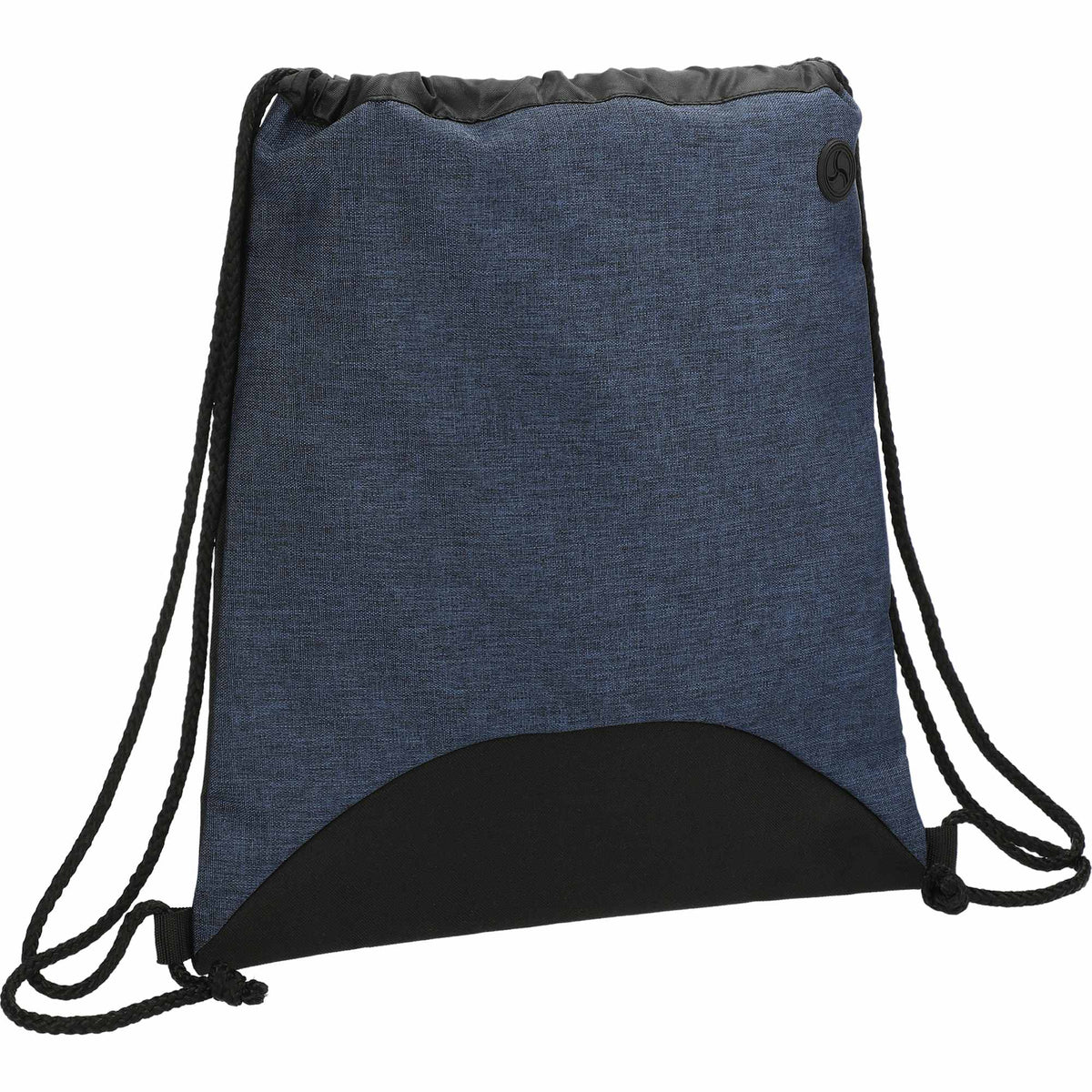 Urban PolyCanvas Drawstring Bag with Earbud Port - Navy - Right Angle 2