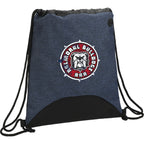 Urban PolyCanvas Drawstring Bag with Earbud Port - Navy - Right Angle