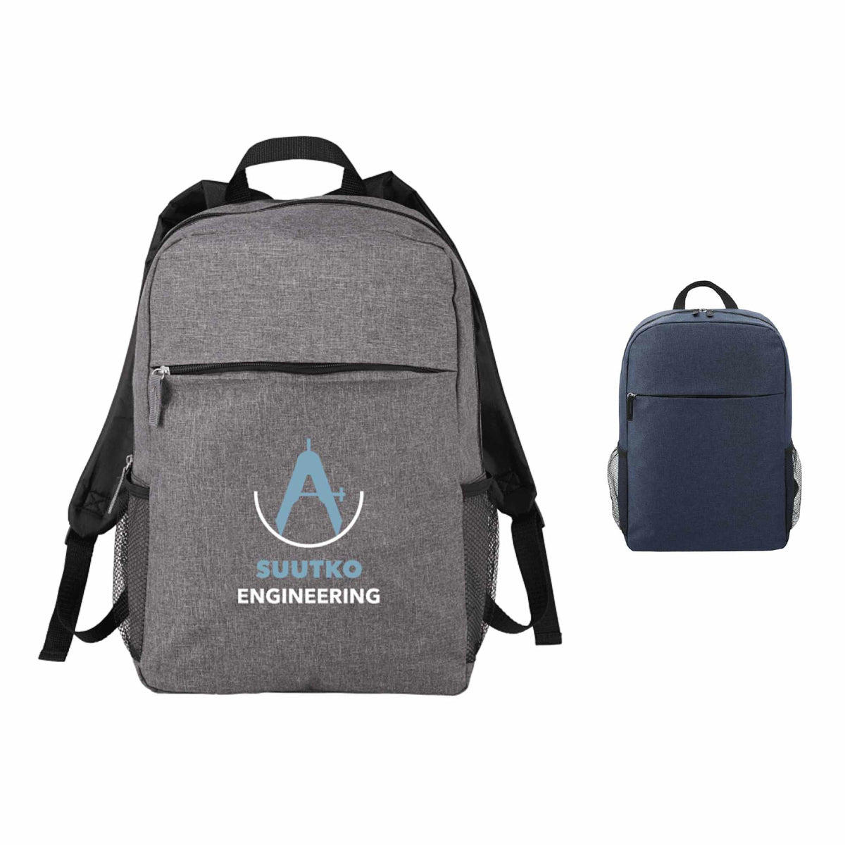 Urban Polycanvas Laptop Backpack, 15 Inch Embroidery - Graphite - Front Group