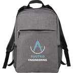 Urban Polycanvas Laptop Backpack, 15 Inch Embroidery - Graphite - Front