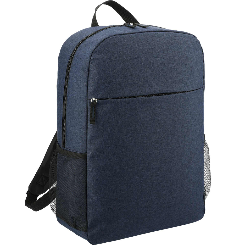 Urban Polycanvas Laptop Backpack, 15 Inch Embroidery - Navy - Right Angle 2