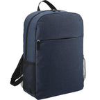 Urban Polycanvas Laptop Backpack, 15 Inch Embroidery - Navy - Right Angle 2