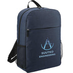 Urban Polycanvas Laptop Backpack, 15 Inch Embroidery - Navy - Right Angle