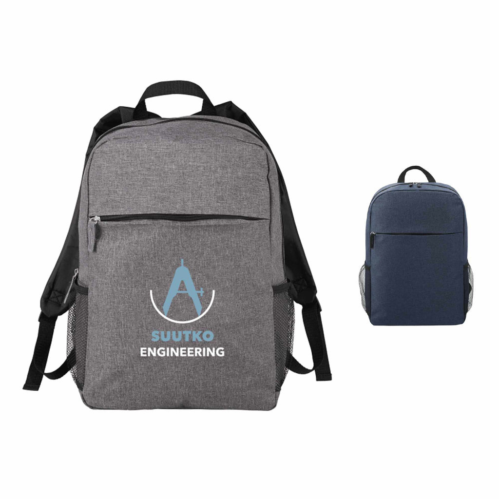 Urban Polycanvas Laptop Backpack, 15 Inch Full Color - Graphite - Front Group
