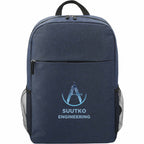Urban Polycanvas Laptop Backpack, 15 Inch Full Color - Navy - Front