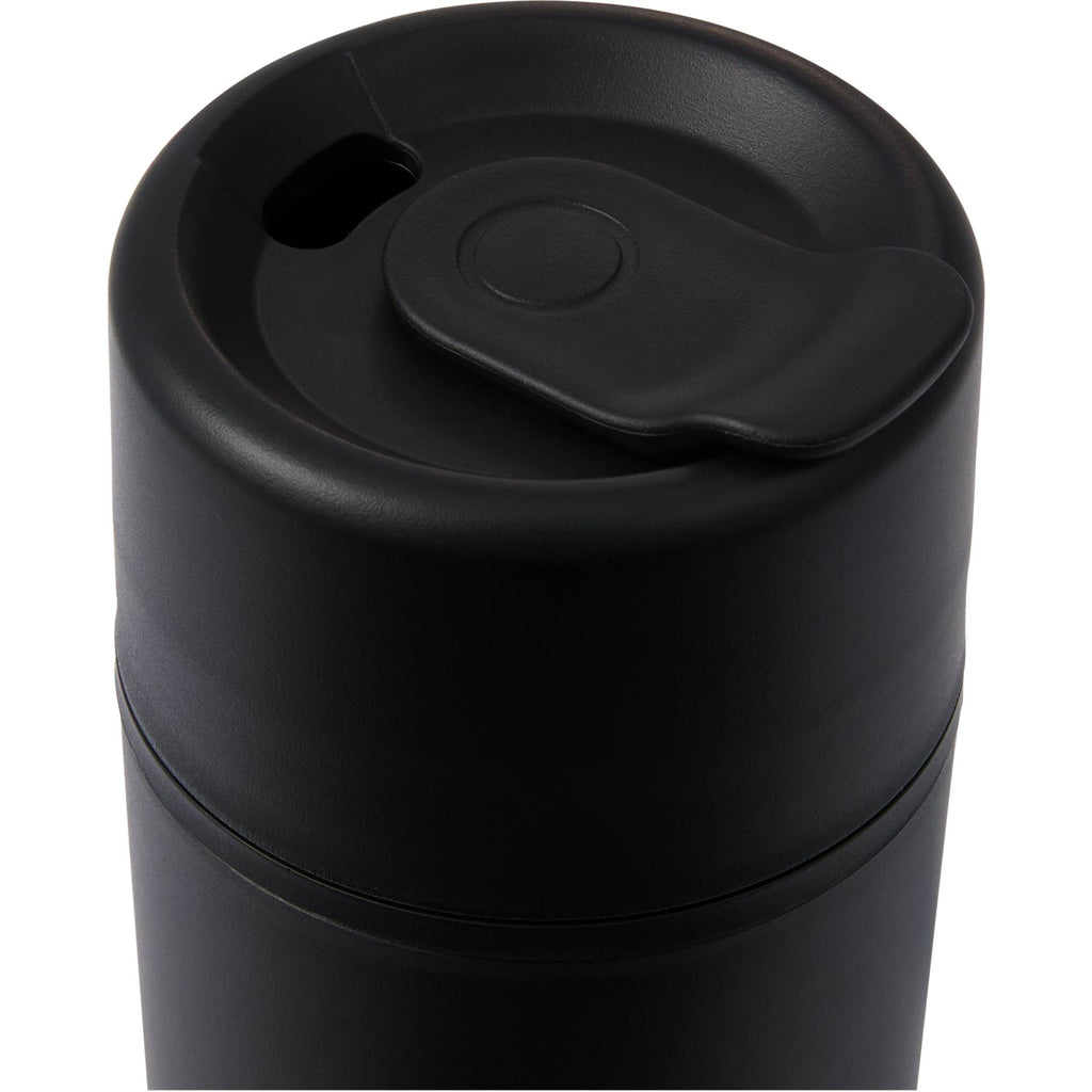 Urban Recycled Plastic Tumbler with Twist Lid, 16 oz - Black - Lid Detail