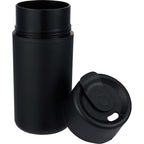 Urban Recycled Plastic Tumbler with Twist Lid, 16 oz - Black - Lid Flat