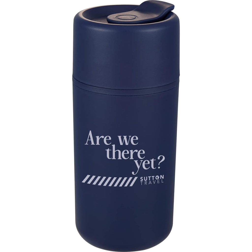 Urban Recycled Plastic Tumbler with Twist Lid, 16 oz - Navy - Front