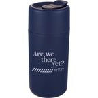 Urban Recycled Plastic Tumbler with Twist Lid, 16 oz - Navy - Front