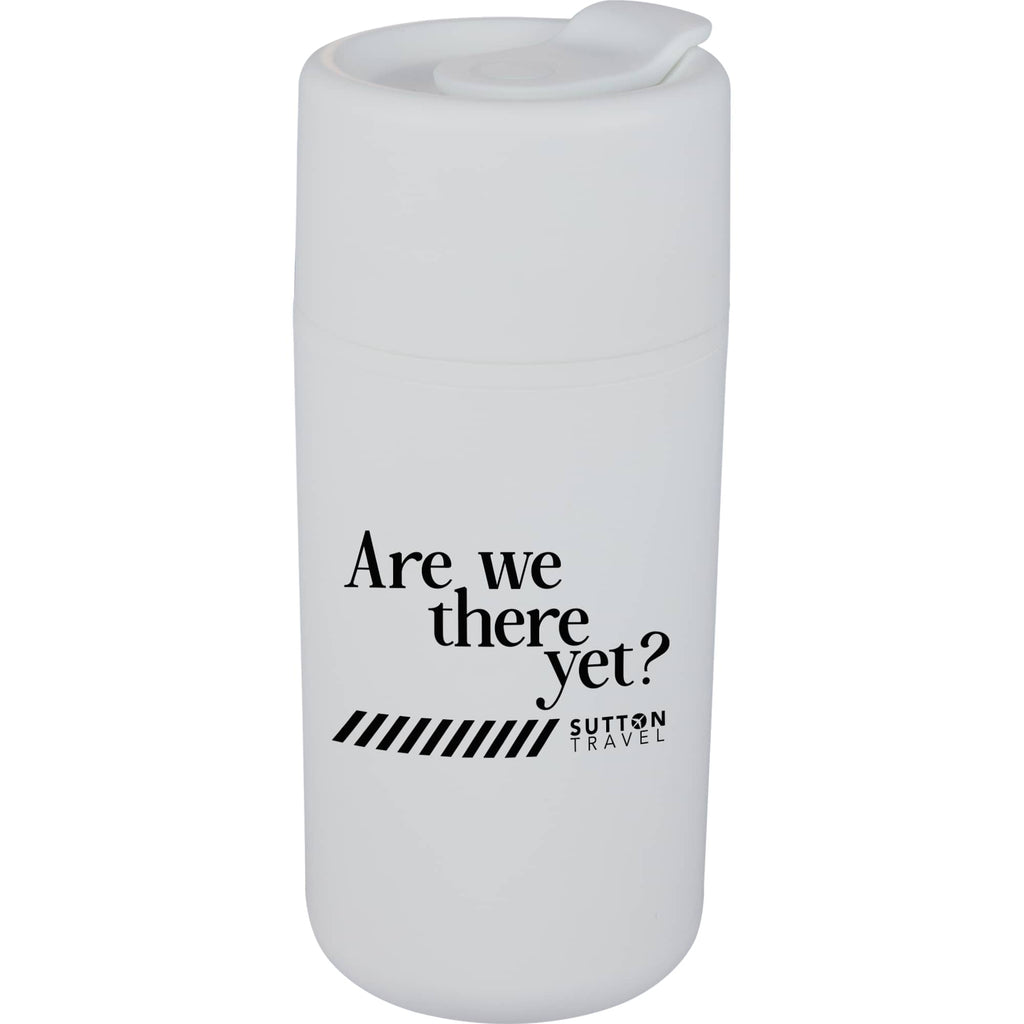 Urban Recycled Plastic Tumbler with Twist Lid, 16 oz - White - Front