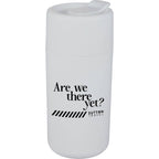 Urban Recycled Plastic Tumbler with Twist Lid, 16 oz - White - Front