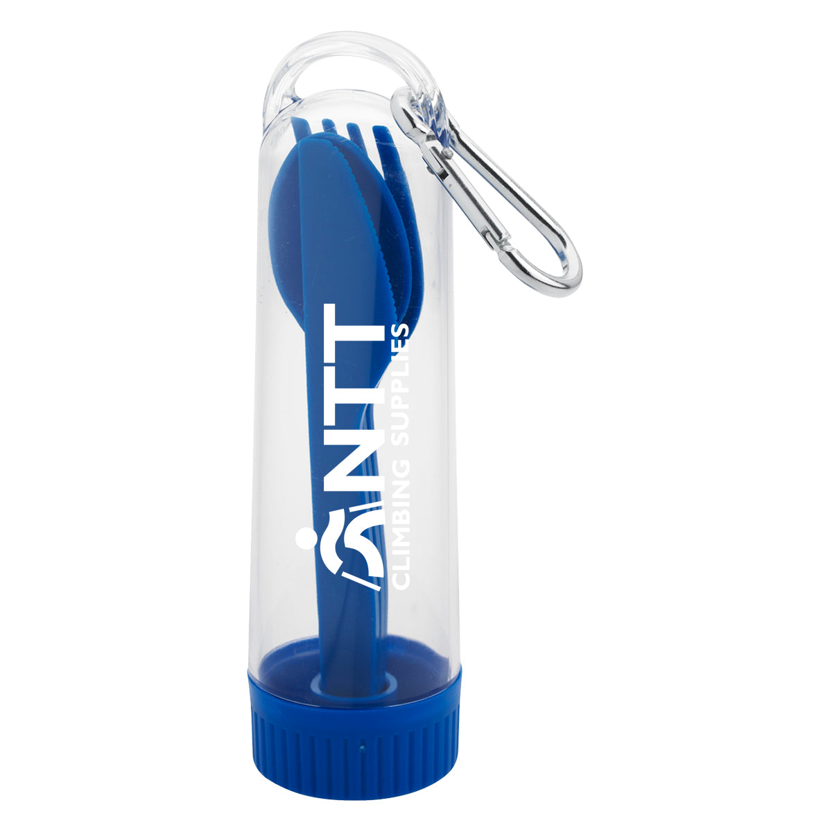 Utensil Kit on a Carabiner - Blue - Pad Print