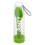 Utensil Kit on a Carabiner - Lime Green - Pad Print