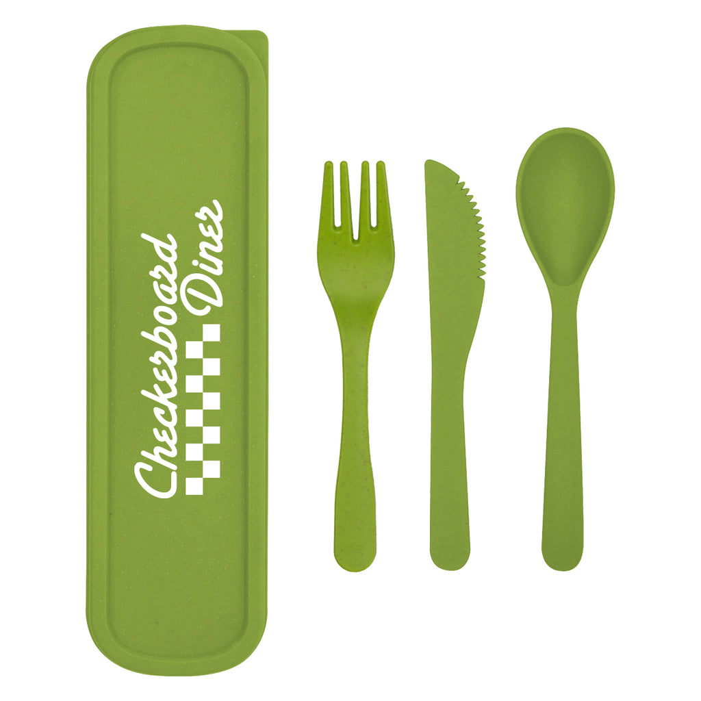 Utensil Set, Harvest - Lime Green - Silk Screen