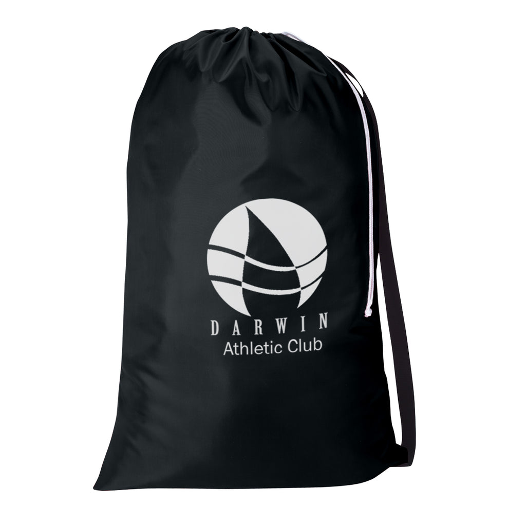 Utility Bag with a Drawstring - Black - Silk Screen